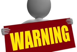 Warning Sign Character Showing Danger Alertness And Hazard
