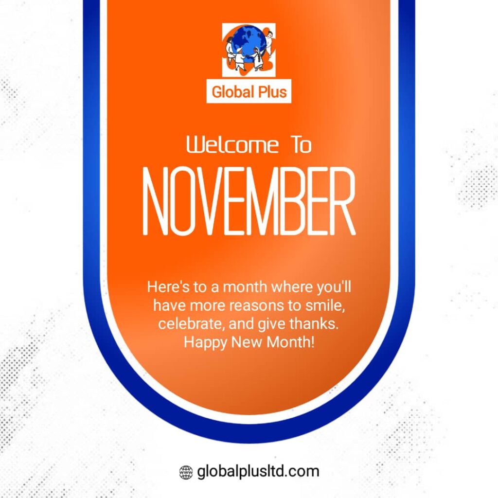 Welcome to the month of November.